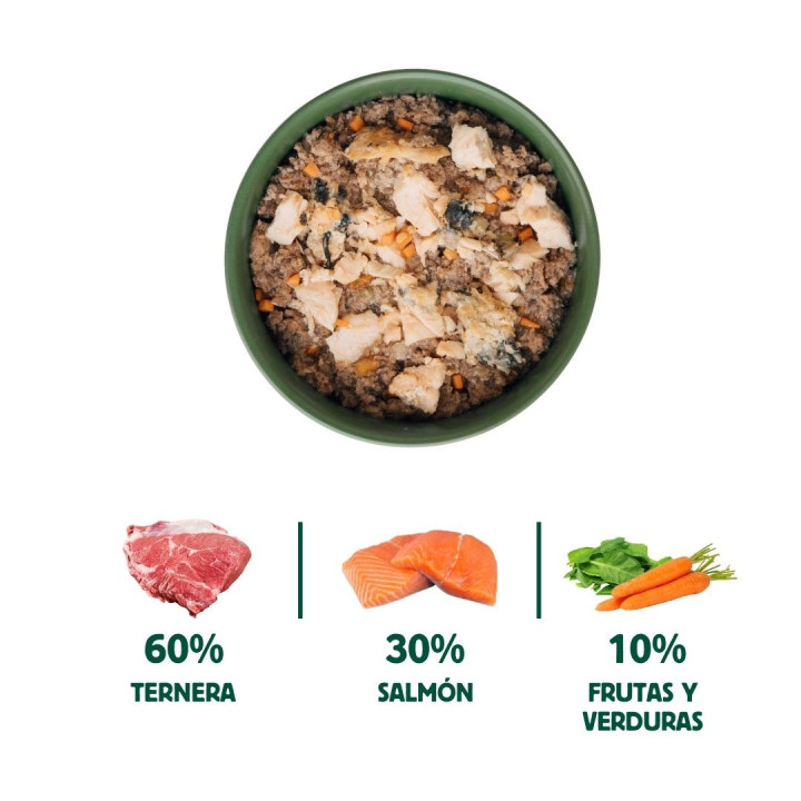 Wild Balance lata filosofía Barf de Salmón y Ternera perros 400gr