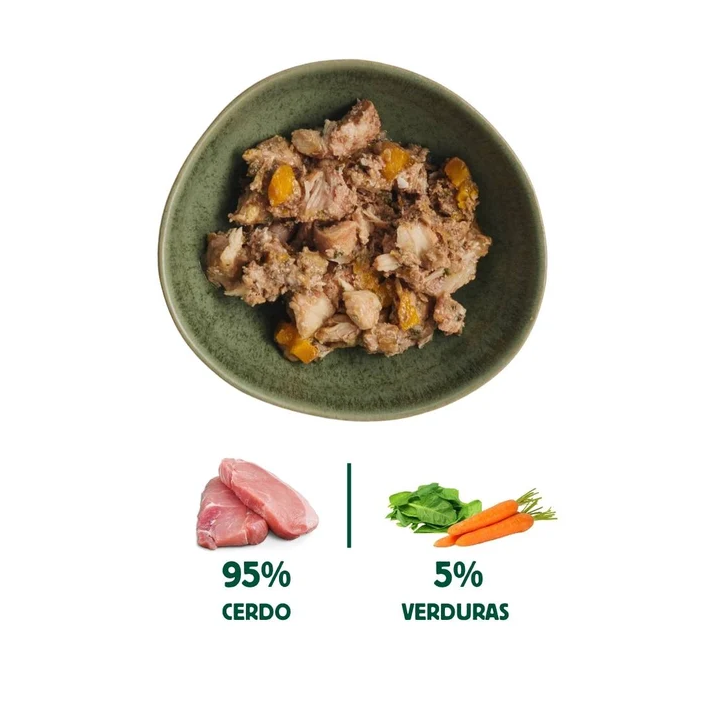 Wild Balance lata filosofía Barf de cerdo gato 120gr