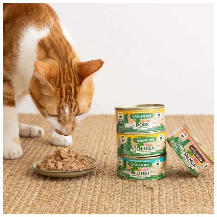 Wild Balance lata filosofía Barf de cerdo gato 120gr