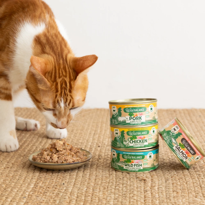 Wild Balance lata filosofía Barf Pescado y pavo gato 120gr