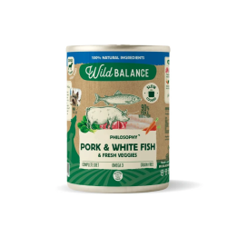 Wild Balance lata filosofía Barf Cerdo y Pescado perros 400gr