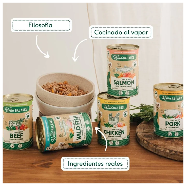 Wild Balance lata filosofía Barf de Ternera perros 400gr