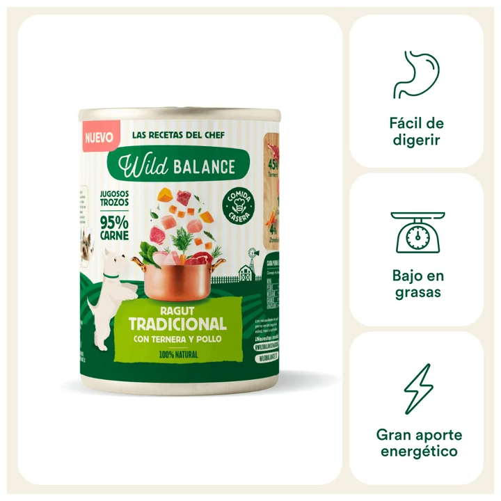 Wild Balance lata Ragut Tradicional ternera y pollo 400gr
