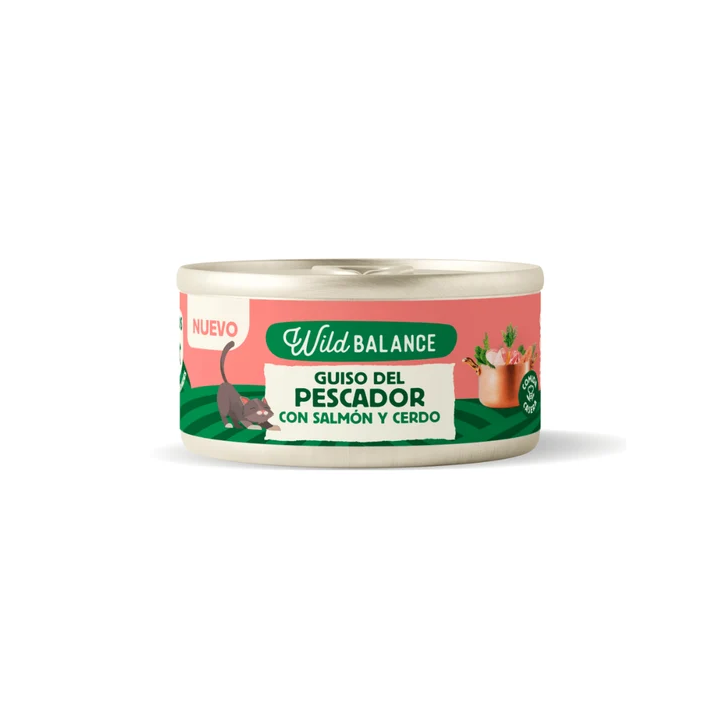 Wild Balance lata Guiso del Pescador Salmón y cerdo gatos 80gr