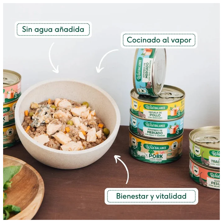 Wild Balance lata Estofado pavo y ternera gatos 80gr