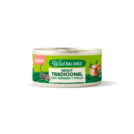 Wild Balance lata Ragut Tradicional ternera y pollo gatos 80gr