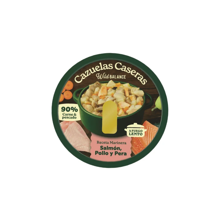 Wild Balance Cazuela casera Salmón, pollo y pera perro 280gr