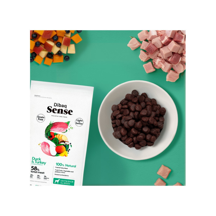Dibaq Sense grain free Pato y Pavo 2kg pienso para perros