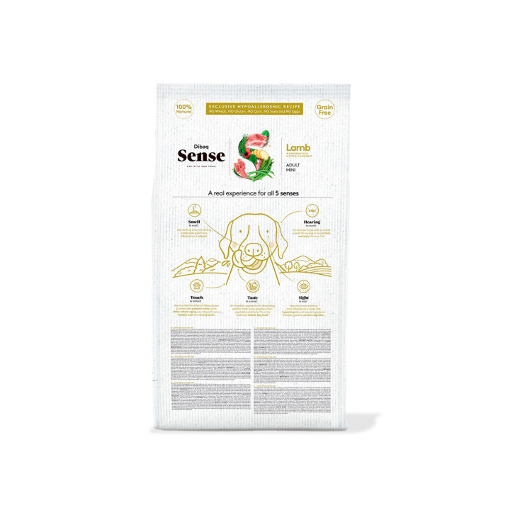 Dibaq Sense Grain Free Cordero Mini 6kg pienso para perros