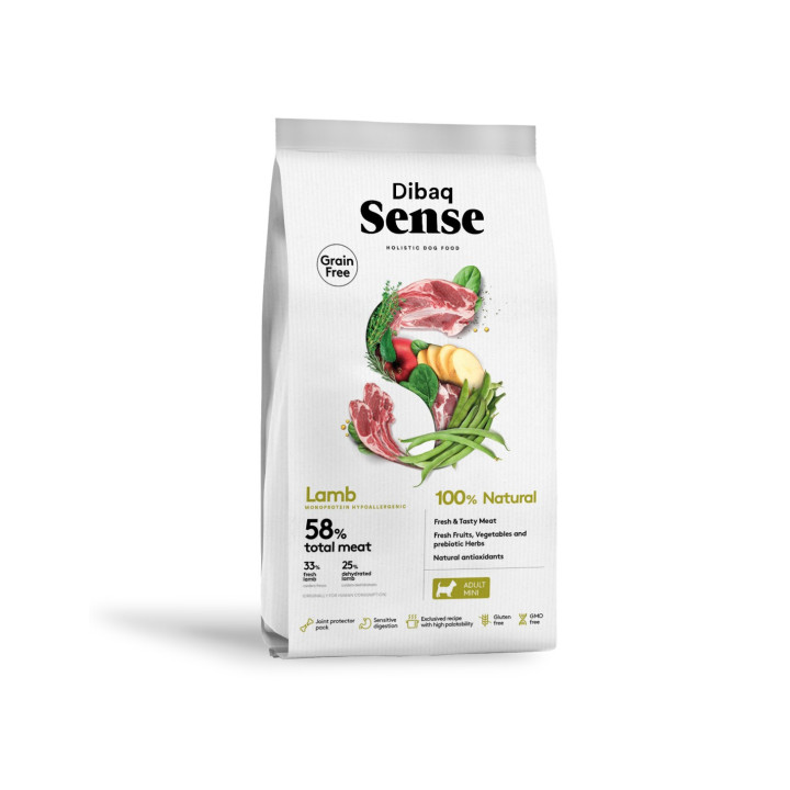Dibaq Sense Grain Free Cordero Mini 6kg pienso para perros