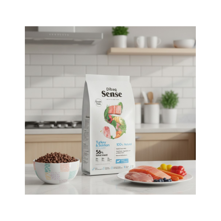 Dibaq Sense Grain Free Salmón y Pavo pienso para cachorros 2kg
