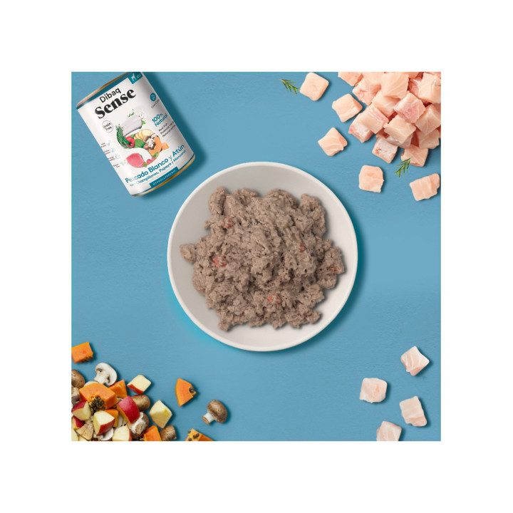 Dibaq Sense Pescado Blanco y Atún 380gr comida húmeda para perro